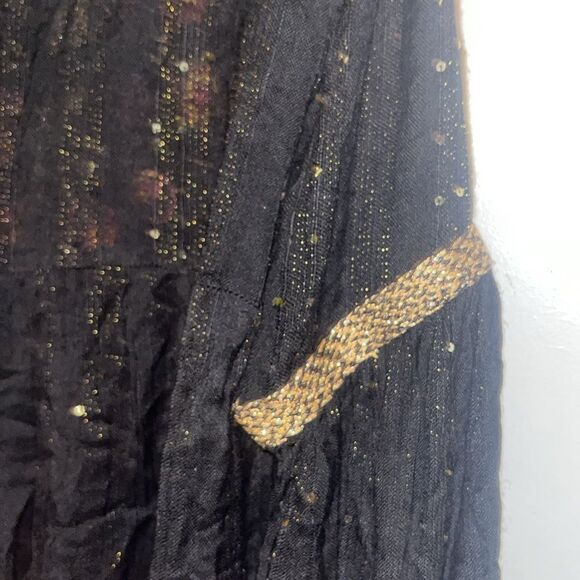 Lovestitch Blouse Embroidered Floral Sequin Velvet Fringe Tassel Size Medium - Picture 8 of 13